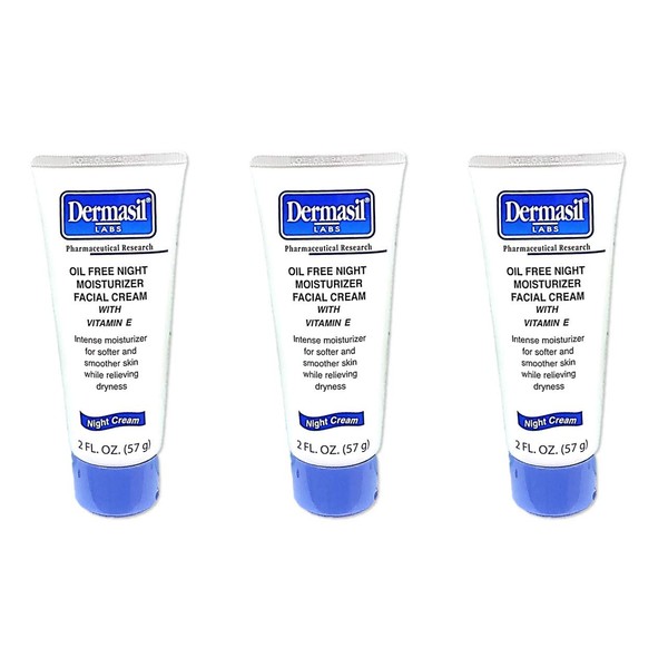 Dermasil Labs Oil Free Night Moisturizer Facial Cream 2 Fl Oz. by Dermasil