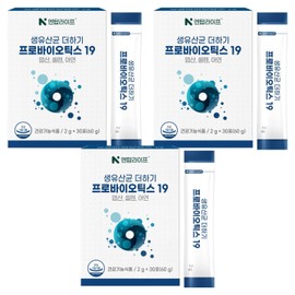 엔탑라이프 생유산균 더하기 프로바이오틱스 19 30p, 60g, 3개 Entop Life Probiotic Plus 19 30p, 60g, 3 pieces