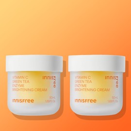 innisfree [더블구성/미백크림] 이니스프리 비타민C 캡슐 수분크림 50mL, 2개 / 저자극 톤업 잡티