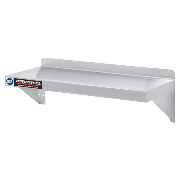 DuraSteel Stainless Steel Wall Shelf - 36" Wide x 12" Deep Commercial Grade - NSF Certified - Industrial Appliance Equipment (Restaurant, Bar, Home, Kitchen, Laundry, Garage and Utility Room)