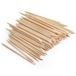 LIKENNY Orange Wood Stick Wooden Nail Stick Nail Pusher Nail Tool Multi-functional Easy Cuticle Treatment Tool for Nail Tools (Approx. 50 Pieces Wooden)