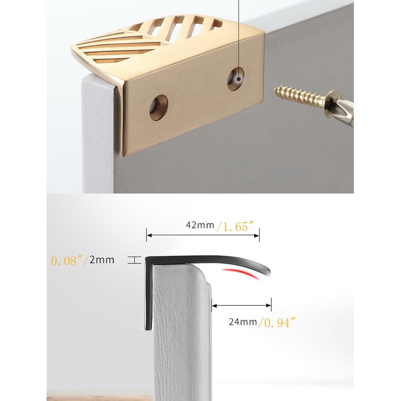 Susenya Bar Cabinet Handles, Finger Pulls,Leaf Door Pull,Zinc Alloy with