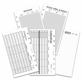 SinnWunder® Student Set - with Timetables, Grades Overviews, Teacher Talking Times, Notable Dates and Note Sheets for 6 Ring Binder Personal
