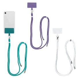 3Pcs Universal Phone Lanyard Patch, Multifunctional Adjustable Cross-body Nylon Patch Phone Lanyard, Cell Phone Strap for around the Neck (color1)