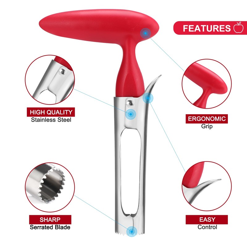 SCHVUBENR Premium Apple Corer Tool - Easy to Use and