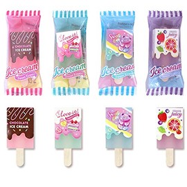 Cute Sweet Ice Cream Stationery Eraser Set : Set of 4