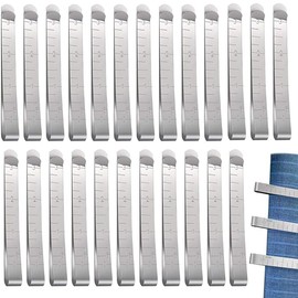 20 Pcs 3 Inch Stainless Steel Sewing Clips Sewing Accessories Haberdashery Sewing Ruler Sewing Clips Dressmaking Ruler Measuring Quilting for Pinning and Marking Accessories