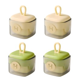 4PCS Mini Lint Roller, Reusable Travel Lint Roller for Clothes, Pet Hair Remover, 2 Yellow and 2 Green, Compact for Travel, Portable for Clothes Home and Office Use for Dust Clothes Pet Hair﻿