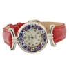 Glass Of Venice Murano Glass Millefiori Watch with Leather Band