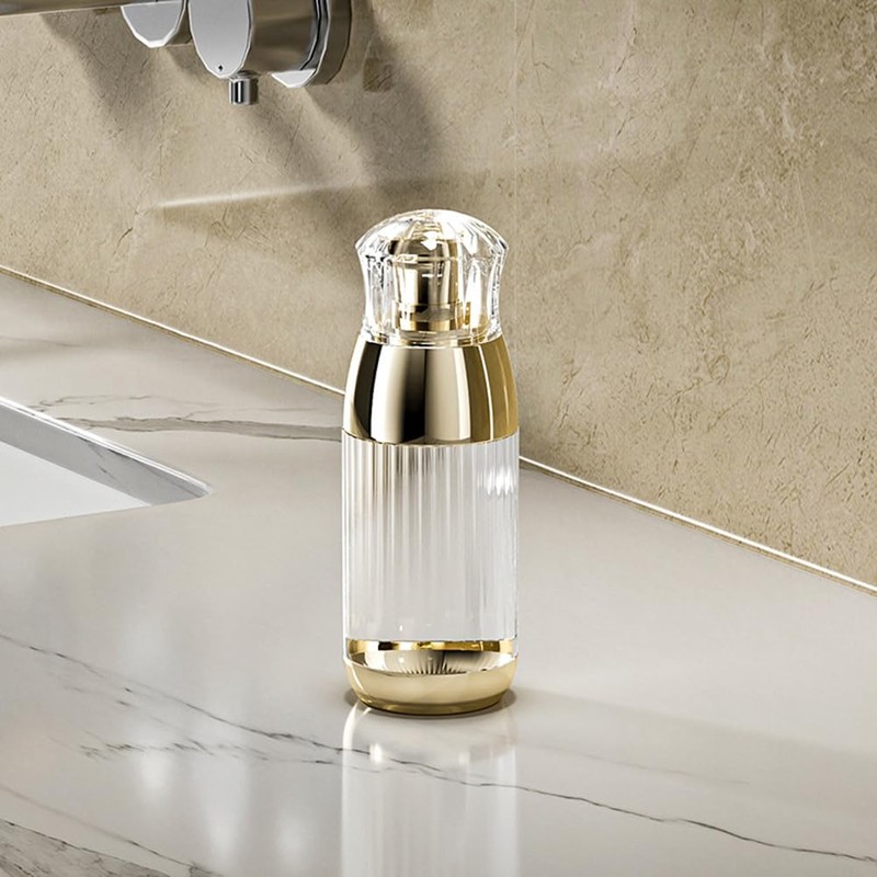 Upstore 2 Pcs 60ml 2oz Empty Clear Plastic Lotion Bottles