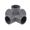 sourcing map 5-Way Elbow PVC Pipe Fitting Furniture Grade 32mm
