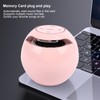 Bluetooth Clock Speaker Round Small Support Memory Card Wireless Alarm
