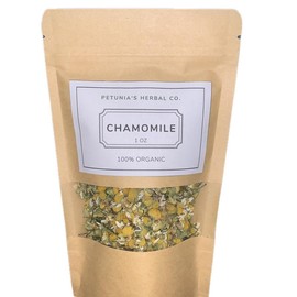 Organic Chamomile Flowers | Dried Organic Chamomile | Natural Tea | Edible Flowers | Calming and Soothing Beverage - Size: 1/2oz