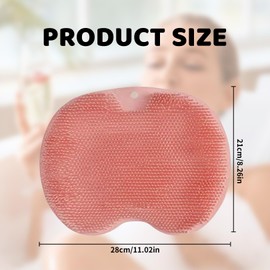 Shower Foot Scrubber,Mat Back Washer,Exfoliating Bath Wash Pad,Non-Slip Suction Cups for Foot Care,Exfoliation,Spa, Eliminate Calluses Dead Skin,Reduces Foot Pain(Pink/1 PCS)
