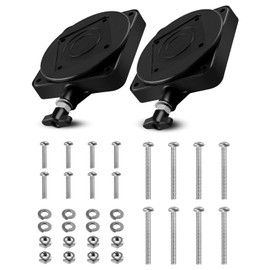HZSIFU 2207003 Low-Profile Swivel Mounting Base with Hardware Fits for Cannon Downrigger, Black Composite, 2PCS