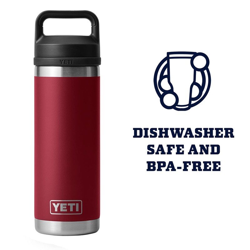 YETI Rambler 18 oz Bottle, Leakproof, Vacuum Insulated, Stainless Steel