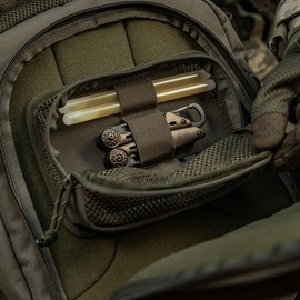 M-Tac Tactical Bag Insert Modular Organizer Utility Admin Pouch Hook Fasteners - Mesh Pocket (Ranger Green)