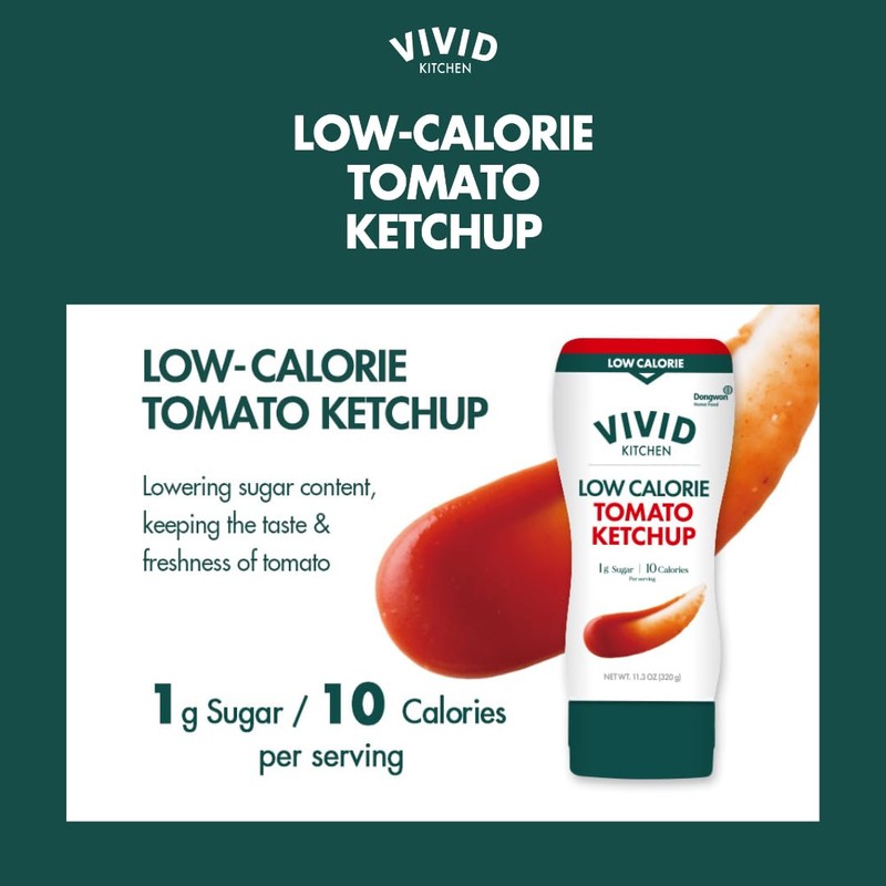 VIVID KITCHEN Low-Calorie Ketchup Sauce - 2 Pack - Zero