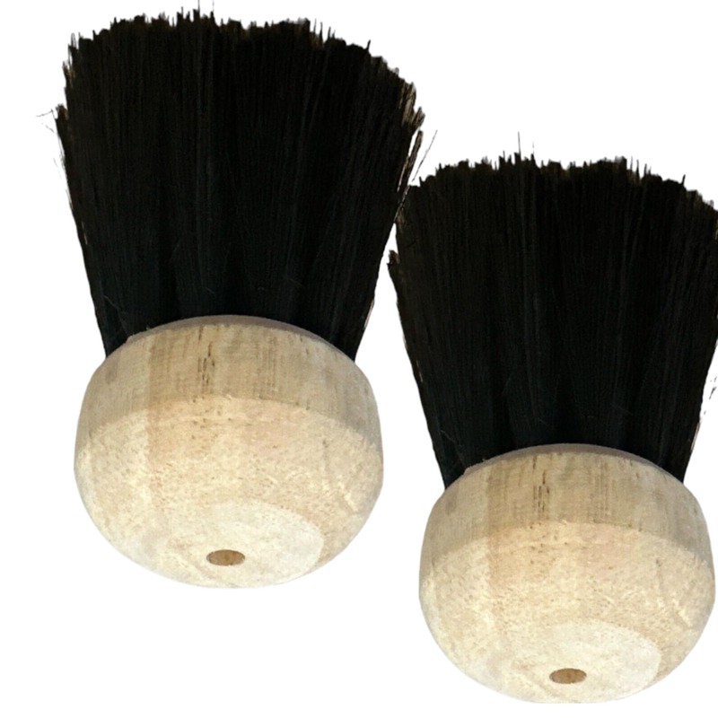 QUAILITAS Fireside Brush Head [Pack of 2] Hearth Fireplace Brush