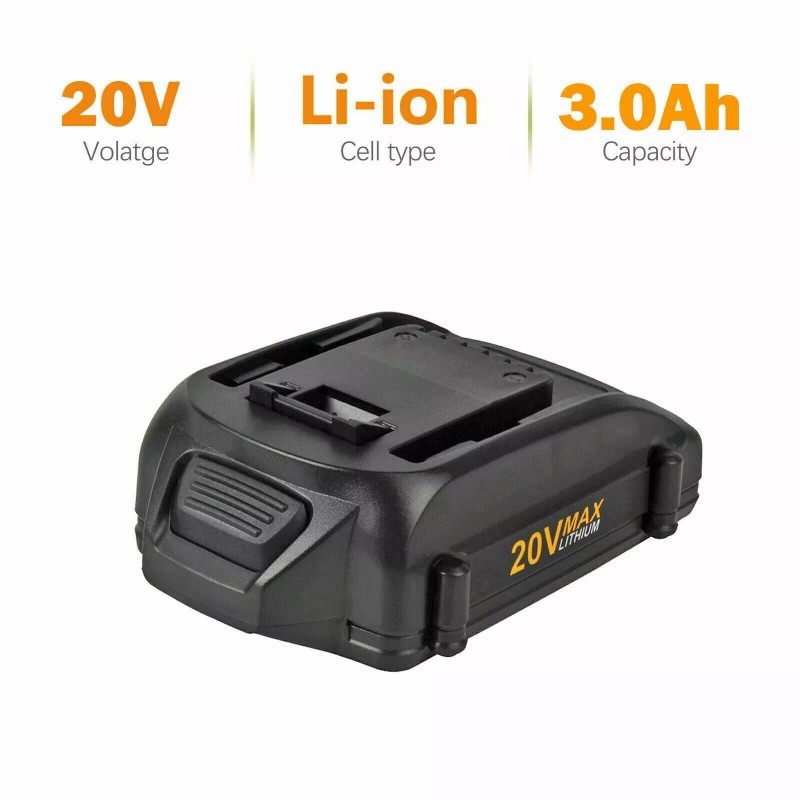 For WORX 2pack For WORX 20V MAX Extend Lithium Battery