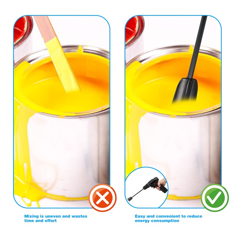 Zocipro 6Pcs Drill Mixer Attachment, Reusable Epoxy Mixer Attachment for