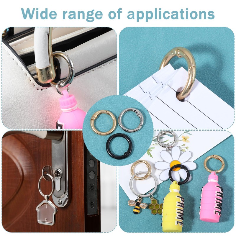 30 Pcs Crochet Bag Rings Trigger Spring O Rings Set