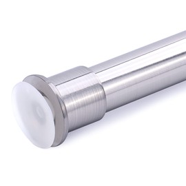 NICETOWN Outdoor Strong Tension Curtain Rod for Patio, Long Curtain Rod, Pergola, Extra Long Room Divider Curtain Rod, Use in Bathroom, Kitchen, Home, Never Collapse, No Drilling, Nickel, 80" - 120"