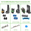 Twippo 14-12 AWG 1/2/4 Pin Connector Weather Pack Connectors Kit