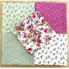 Fat Quarter Bundle - Pretty Pink & Green Rose Bud