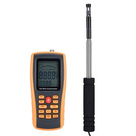 Sorand Hot Wire Anemometer, Portable Digital Wind Speed Temperature Gauge, 3-in-1 Measurement: Air Velocity, Temperature, Volume