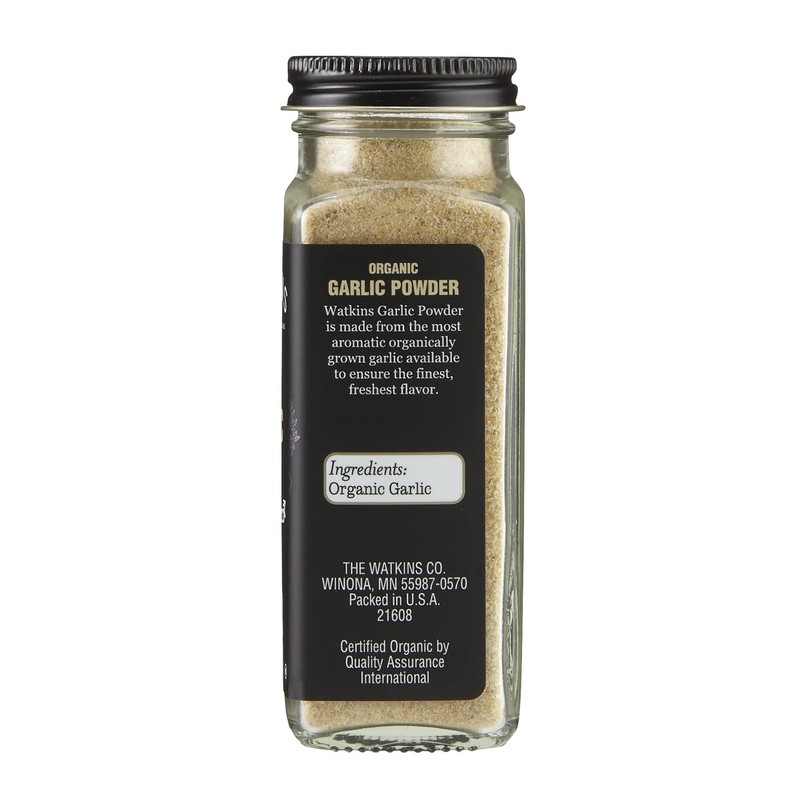 Watkins Gourmet Organic Spice Jar, Garlic Powder, 3.1 Ounce
