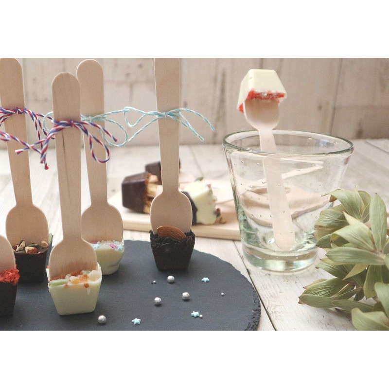Daikoku Industrial Co., Ltd. Wooden Spoons, 100 Pieces (14 cm)