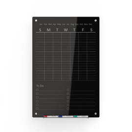 Audio-Visual Direct Magnetic Weekly Planner Dry-Erase Board for Wall - 24" x 36" - (to Do List, Black)