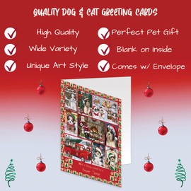 Doggie of the Day Love Is Being Owned Christmas Biewer Terrier Dog Note Cards - Adorable Pets Invitation Cards with Envelopes - Pet Artwork Christmas Note Cards GCD65051 (1 Note Card)