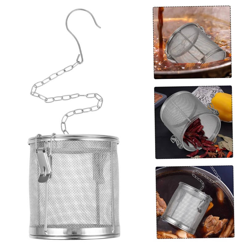 OHPHCALL Stainless Steel Seasoning Strainer Leak Infuser Basket for Tea