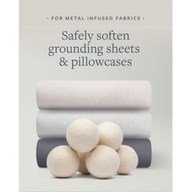 GroundLuxe Premium New Zealand Wool Dryer Balls - 6-Pack, 100% Organic, Hand-Felted, Reusable, Reduce Drying Time - Natural Fabric Softening, Wrinkle & Static Reduction