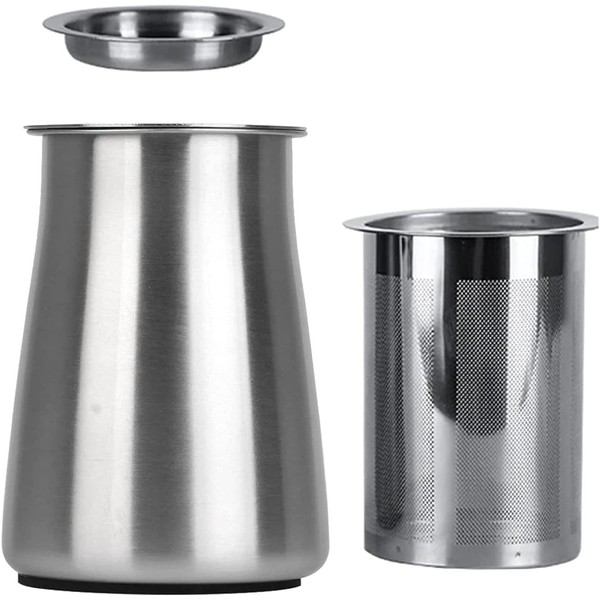 Stainless Steel Coffee Sifter Flour Can with Lid Cocoa, Chocolate, Pepper
