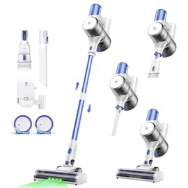 Ultenic U10 Ultra Cordless Stick Vacuum Cleaner, 450W Motor, 30KPa Suction, Max 40mins Runtime, Anti-Tangle Brush, 1L Dustbin Capacity, Stick Vacuum for Home, Pet Hair, Hardwood Floors, and Carpets