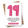 19th Birthday Card - Funny Joke for 19 Year Old