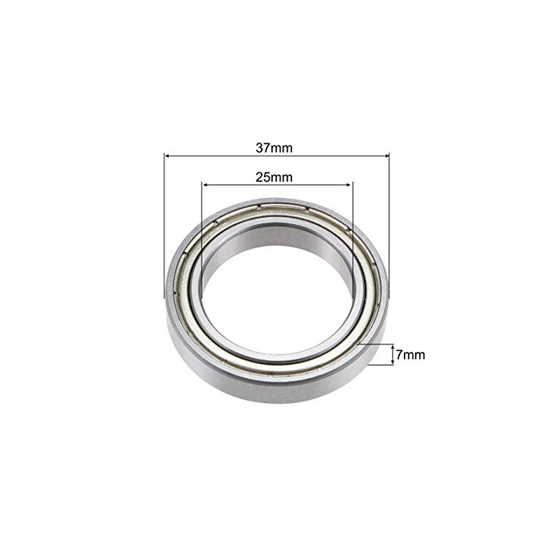 sourcing map 6805ZZ Deep Groove Ball Bearing 25x37x7mm Double Shielded