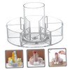 Ciieeo Rotating Makeup Organizer Divided Compartments Turntable Storage for Cosmetics