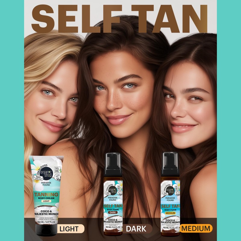 Organic Shop Paradise Found MEDIUM Self Tan Body Foam with