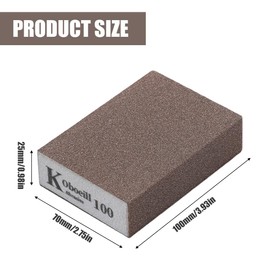 Sanding Block, 6 Pieces Sanding Sponges with 6 Grits (60# 80# 100# 120# 150# 180#), Sanding Sponges, Hand Sanding Block, Reusable Sandpaper for Wood Walls Metal, Multicolor