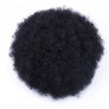 Afro Puff Drawstring Pferdeschwanz Synthetic Curly Natural Extension Haarteile (Black-1)