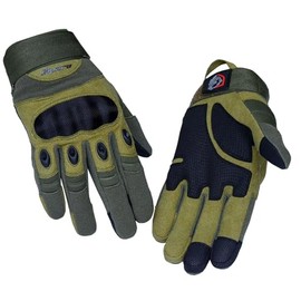 Riparo Tactical Gloves for Men, Touchscreen Motorcycle Gloves with Hard Shell & Palm Padding for Outdoor Sports ATV Cycling Tactical Airsoft Paintball Hunting Hiking (Green, X-Large)