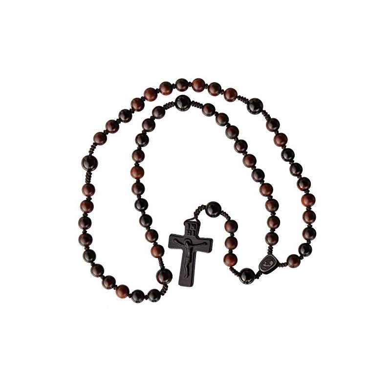 Jujube Wood 5 Decade Rosary 10/12mm Beads