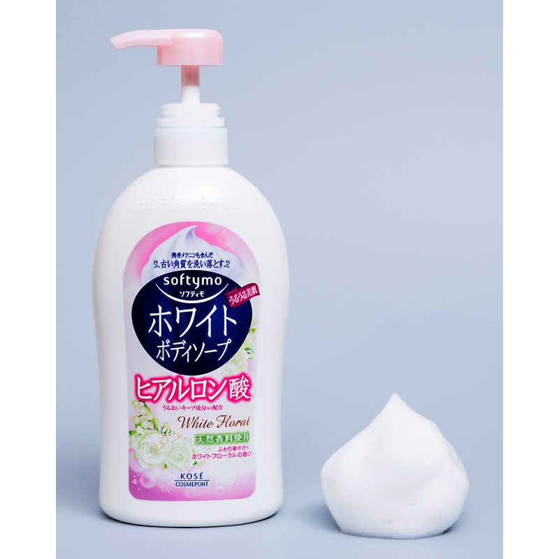 KOSE Softimo White Body Soap (Hyaluronic Acid), 20.3 fl oz