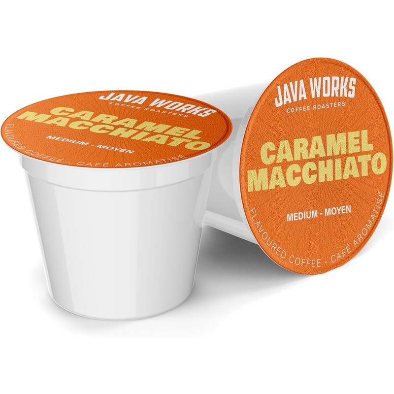 Java Works Coffee - Caramel Macchiato Flavoured Coffee Single Serve
