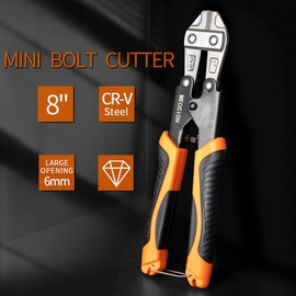 Meccion 14” Heavy Duty Bolt Cutter for Cutting Fence, Steel Wire, Chain, Metal Rods, Screws, Locks, Rivet, and Small Padlock with Rubberized Anti-Slip Easy Grip Handles