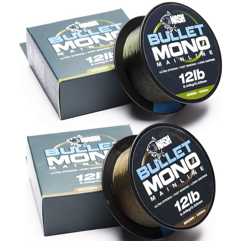 Hull Angling Centre. Nash Bullet Mono Green 10lb 1000m (T2800)